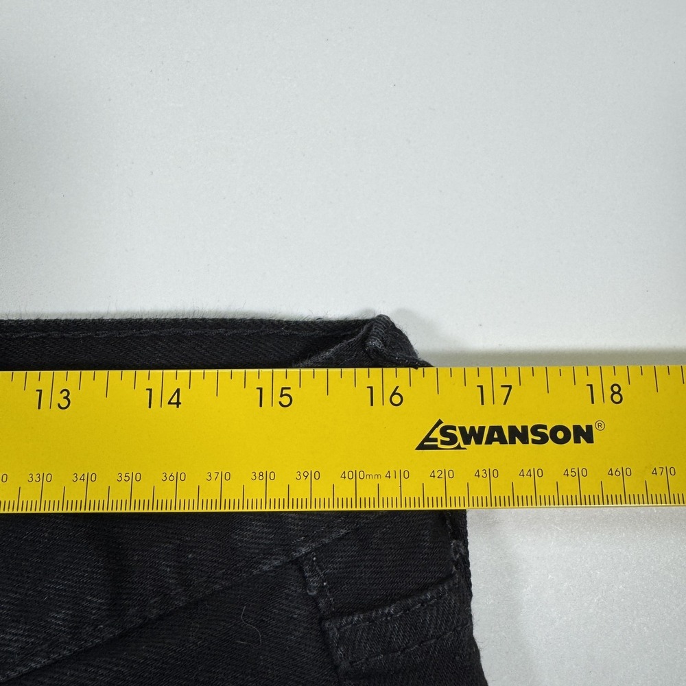 Levis 501 Mens Jeans 33x34 Black Straight Leg Button Fly Denim Classic Casual - Picture 11 of 15